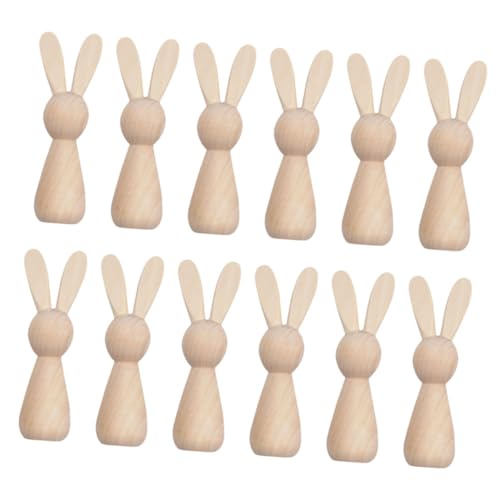 ULTECHNOVO 12stücke Holzhasen Figuren Ostern Dekoration Unbemalt Für Kreative Bastelprojekte Kinderfreundlich Und Für Ostern Deko Und Handwerksaktivitäten ULTECHNOVO 12stücke Holzhasen Figuren Ostern Dekoration Unbemalt Für Kreative Bastelprojekte Kinderfreundlich Und Für Ostern Deko Und Handwerksaktivitäten von ULTECHNOVO