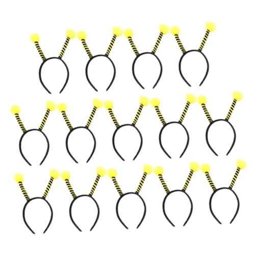 ULTECHNOVO 14 Stück Teiliges Bienen Antenne Haarband Strapazierfähiger Kopfschmuck für Party Karneval Halloween und Kinderkostüm Gelb Schwarze Bienen Fühler Stirnbänder von ULTECHNOVO