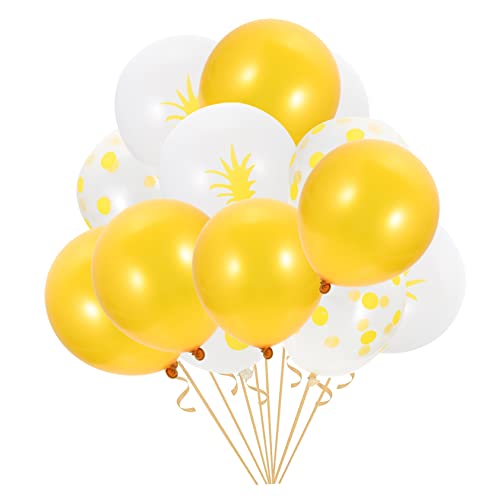 ULTECHNOVO 15 Stück Ananas-Ballon tropische Ballongirlande Strand Ballons Dekorationen hawaii party dekoration sommerdeko Ballon-Kits im Hawaii-Stil Party-Layout-Requisiten Emulsion Yellow ULTECHNOVO 15 Stück Ananas-Ballon tropische Ballongirlande Strand Ballons Dekorationen hawaii party dekoration sommerdeko Ballon-Kits im Hawaii-Stil Party-Layout-Requisiten Emulsion Yellow von ULTECHNOVO