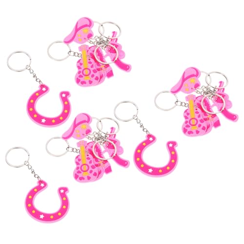 ULTECHNOVO 15 Stück Cowgirl Schlüsselanhänger PVC Cartoon Schlüsselanhänger für Taschen Kreative Deko und Mitgebsel für Partys Süße Cowgirl Themen von ULTECHNOVO