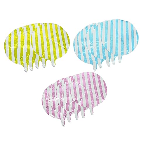 ULTECHNOVO 15 Stück Runder Gestreifter Folienballon Pastellfarben Blau Gold für Hochzeiten Partys und Feste Langlebig und Dekorativ von ULTECHNOVO