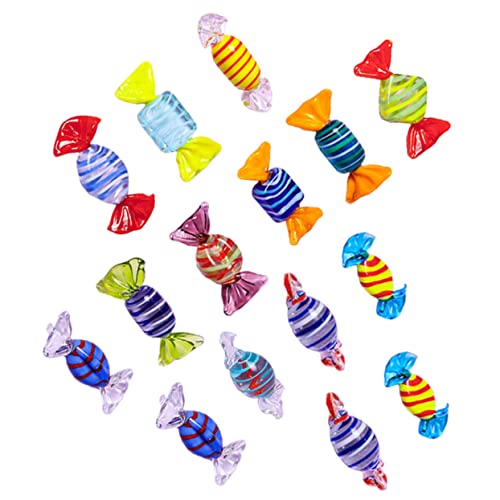 ULTECHNOVO 15 Stück Teiliges Candy Deko Bunte Süßigkeiten Ornamente aus Hochwertigem Glatt und Farbenfroh für Party und Hochzeit Vielseitige Tischdekoration Zufällige Farbe Zufällige Farbe von ULTECHNOVO