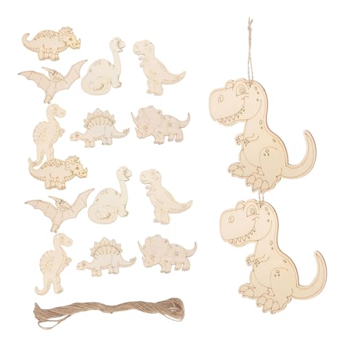 ULTECHNOVO 16 Stück Teiliges Holz Dinosaurier Bastelset aus Robusten Holzscheiben Niedliche DIY Holzfiguren zum Bemalen und Dekorieren Unvollendete Holzstücke für Kreative Handwerksprojekte ULTECHNOVO 16 Stück Teiliges Holz Dinosaurier Bastelset aus Robusten Holzscheiben Niedliche DIY Holzfiguren zum Bemalen und Dekorieren Unvollendete Holzstücke für Kreative Handwerksprojekte von ULTECHNOVO