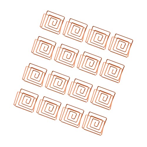 ULTECHNOVO 16 Stück Teiliges Wiederverwendbarer Quadratischer Memo und Tischkartenhalter aus Rosegold Metall Stabiler Kartenclip für Hochzeit Party Büro Vielseitig für Notizen Fotos von ULTECHNOVO