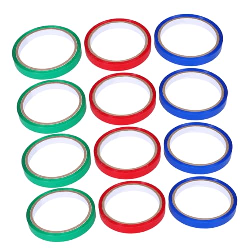 ULTECHNOVO 18 Rollen Bündelband Packband nachfüllen Klebeband-Nachfüllung für Spender zerbrechliches Packband Buntes Verpackungsband Beutelverschlussband Klebeband zum Einwickeln PVC von ULTECHNOVO