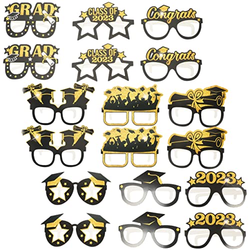ULTECHNOVO 18 Stück 2023 Papierbrillen Requisiten Spaß Die Abschlussfeier Brille Partybrillen aus Papier Schule gläser Party-Fotokabine Abschluss Zubehör Party-DIY-Accessoire ULTECHNOVO 18 Stück 2023 Papierbrillen Requisiten Spaß Die Abschlussfeier Brille Partybrillen aus Papier Schule gläser Party-Fotokabine Abschluss Zubehör Party-DIY-Accessoire von ULTECHNOVO