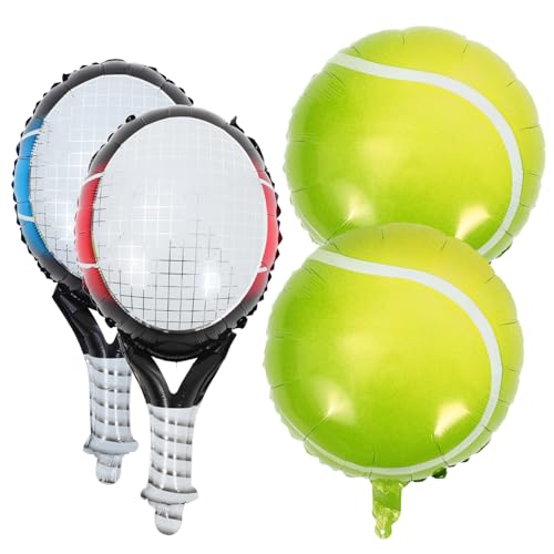 ULTECHNOVO Tennis Geburtstagsparty mit Tennisball und Schläger Ballons 4 Stück Bunte Dekoration für Sport Events Leicht und Tragbar für Outdoor Partys ULTECHNOVO Tennis Geburtstagsparty mit Tennisball und Schläger Ballons 4 Stück Bunte Dekoration für Sport Events Leicht und Tragbar für Outdoor Partys von ULTECHNOVO