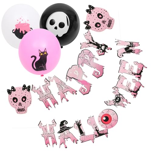 ULTECHNOVO 1satz Halloween Dekoration Set Mit Cupcake Toppers Bannern Und Deko Für Halloween-party Wiederverwendbare Und Papiermaterialien Für Unvergessliche von ULTECHNOVO
