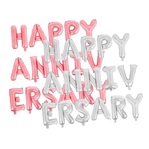 ULTECHNOVO 2 Sätze Happy Anniversary Ballons Aluminiumfolie Set Silber und Roségold Schnelle Aufblasbare Dekoration für Romantische Hochzeitsjubiläumsfeiern Vielseitiges Party Deko Kit ULTECHNOVO 2 Sätze Happy Anniversary Ballons Aluminiumfolie Set Silber und Roségold Schnelle Aufblasbare Dekoration für Romantische Hochzeitsjubiläumsfeiern Vielseitiges Party Deko Kit von ULTECHNOVO