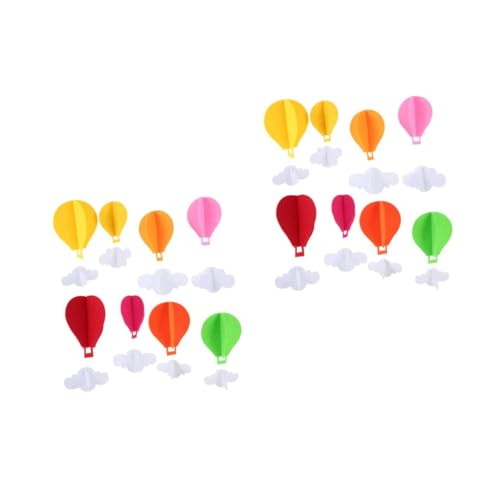 ULTECHNOVO 2 Sätze Heißluftballon Dekoration Anhänger Blau Geformt Party Dekorationen Geburtstagsfeier Dekorative Anhänger Für Das Klassenzimmer Colorful Vlies von ULTECHNOVO