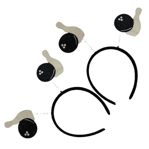 ULTECHNOVO 2 Stück Bowling Ball Haarband für Frauen Sportliches Haaraccessoire mit Einzigartigem Design für Partys und Sportveranstaltungen für Einen Charmanten Auftritt von ULTECHNOVO
