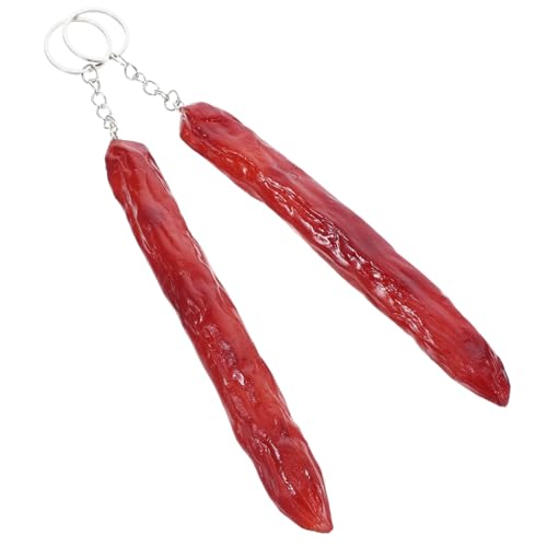 ULTECHNOVO 2 Stück Food-modell Mini-food-schlüsselanhänger Gefälschte Lebensmittel Realistisch Geldbörse Schlüsselhalter Fotoshooting -zubehör Realistisches Essen Foto -requisiten Pvc von ULTECHNOVO