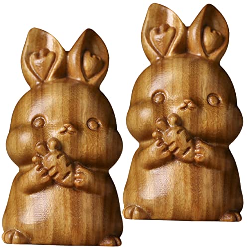 ULTECHNOVO 2 Stück Grüne Sandelholz Miniatur Holzfigur Hase Handgeschnitzt Niedliches Kaninchen Ornament für Büro und Dekoration Stabile Oberfläche ULTECHNOVO 2 Stück Grüne Sandelholz Miniatur Holzfigur Hase Handgeschnitzt Niedliches Kaninchen Ornament für Büro und Dekoration Stabile Oberfläche von ULTECHNOVO