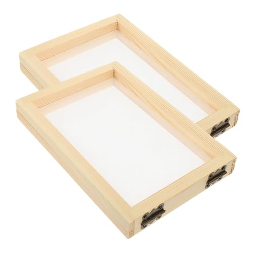 ULTECHNOVO 2 Stück Handgeschöpfter Papierrahmen Rahmen Zur Papierherstellung Für Rahmen Aus Papier Rahmen Zum Selbermachen Von Papier Bastelbilderrahmen Siebdruckrahmen Khaki Hölzern von ULTECHNOVO