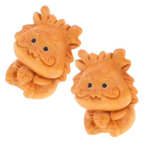 ULTECHNOVO 2 Stück Holz Drachen Statue Handgefertigte Chinesische Drachenfigur für Tischdekoration Geschnitzte Holzverzierung Eleganter Glücksbringer für Zuhause und Büro ULTECHNOVO 2 Stück Holz Drachen Statue Handgefertigte Chinesische Drachenfigur für Tischdekoration Geschnitzte Holzverzierung Eleganter Glücksbringer für Zuhause und Büro von ULTECHNOVO