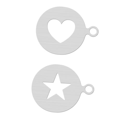 ULTECHNOVO 2 Stück Kaffee Schablonen Teilig Herz und Stern Cappuccino Kaffeedeckoration DIY Kaffeepulver Zuckerstreuer Zubehör für Kaffeezubehör und Dessertdekoration ULTECHNOVO 2 Stück Kaffee Schablonen Teilig Herz und Stern Cappuccino Kaffeedeckoration DIY Kaffeepulver Zuckerstreuer Zubehör für Kaffeezubehör und Dessertdekoration von ULTECHNOVO