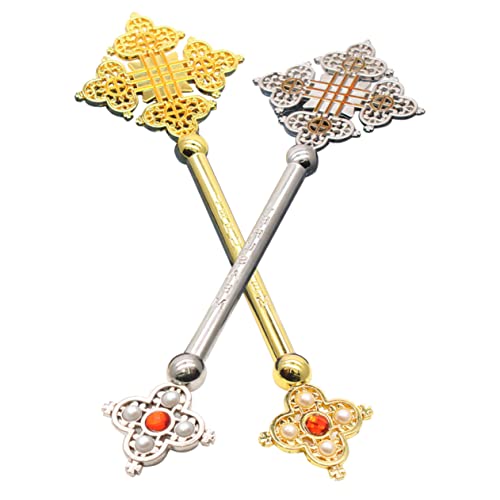ULTECHNOVO 2 Stück Kreuz Handgehaltenes Religiöses Kruzifix Orthodoxe Dekorationen Katholische Hauswand Für Anhänger Wandkreuz Gebet Kleines Modernes Ornament Zufällige Farbe von ULTECHNOVO
