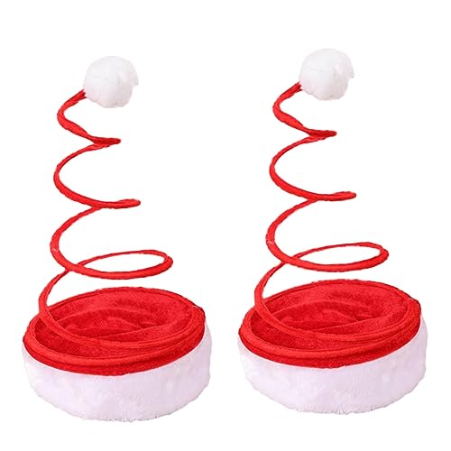 ULTECHNOVO 2 Stück Lustige Weihnachtsmütze mit Federn Roter Weihnachts Springhut für Erwachsene Party Dekoration Weihnachtsfest ULTECHNOVO 2 Stück Lustige Weihnachtsmütze mit Federn Roter Weihnachts Springhut für Erwachsene Party Dekoration Weihnachtsfest von ULTECHNOVO