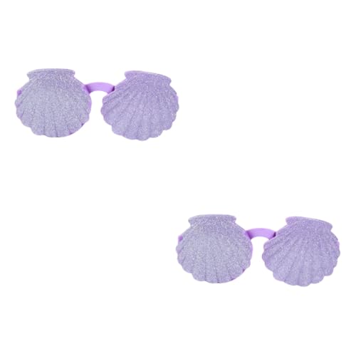 ULTECHNOVO 2 Stück Muschelbrillen Muschelförmige Brillen Partybrillen Für Süße Kinderpartybrillen Sommerpartybrillen Partybrillen Requisiten Kinderpartybrillen von ULTECHNOVO