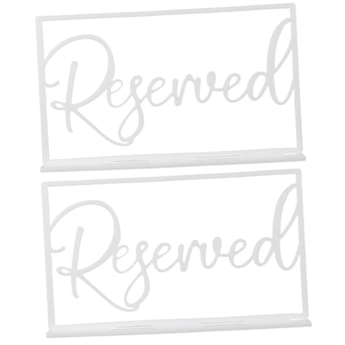 ULTECHNOVO 2 Stück Restaurantbedarf hochzeitsdeko acrylschild partydekoration Tischkarten für die Tischdekoration Reserviertes Zeltschild reservierte Tischkarte Zubehör für Bankettpartys Weiß ULTECHNOVO 2 Stück Restaurantbedarf hochzeitsdeko acrylschild partydekoration Tischkarten für die Tischdekoration Reserviertes Zeltschild reservierte Tischkarte Zubehör für Bankettpartys Weiß von ULTECHNOVO