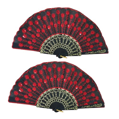 ULTECHNOVO 2 Stück Tanzfächer mit Paillettenstickerei Faltbarer Handfächer für Tanz Party und Geschenk Langlebiges Material Dekoratives Accessoire für Freunde und Bühnenauftritte ULTECHNOVO 2 Stück Tanzfächer mit Paillettenstickerei Faltbarer Handfächer für Tanz Party und Geschenk Langlebiges Material Dekoratives Accessoire für Freunde und Bühnenauftritte von ULTECHNOVO