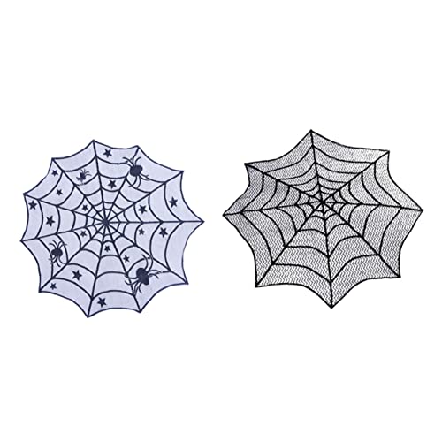 ULTECHNOVO 2 Stück Teiliges Halloween Spitzen Spinnennetz Tischdecken Rund Durchmesser Gruselige Party Dekoration für Innen und Außen mit Detailreichen Mustern ULTECHNOVO 2 Stück Teiliges Halloween Spitzen Spinnennetz Tischdecken Rund Durchmesser Gruselige Party Dekoration für Innen und Außen mit Detailreichen Mustern von ULTECHNOVO