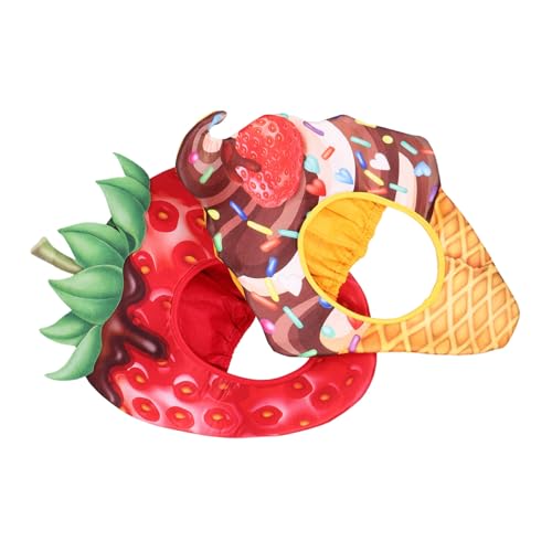 ULTECHNOVO 2 Stück Teiliges Plüschset Erdbeer Eiscreme-mütze Lustige Weiche Lebensmittel-kostümkopfbedeckung für Foto-requisiten Karneval Halloween Party-dress-up für Erwachsene ULTECHNOVO 2 Stück Teiliges Plüschset Erdbeer Eiscreme-mütze Lustige Weiche Lebensmittel-kostümkopfbedeckung für Foto-requisiten Karneval Halloween Party-dress-up für Erwachsene von ULTECHNOVO