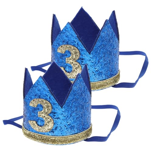 ULTECHNOVO 2 Stück Tiara für Krone Hauben für Babys erster Geburtstag Hüte Partyhut zum 1. Geburtstag kopfschmuck Kindergeburtstagsmützen Kleinkind Mütze gefühlt Blau ULTECHNOVO 2 Stück Tiara für Krone Hauben für Babys erster Geburtstag Hüte Partyhut zum 1. Geburtstag kopfschmuck Kindergeburtstagsmützen Kleinkind Mütze gefühlt Blau von ULTECHNOVO