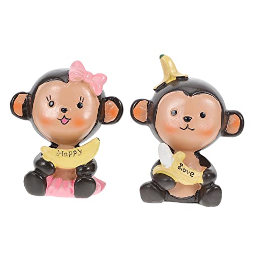 ULTECHNOVO 2 Stück dekorative Ornamente Mittelstücke Hochzeitstortendekorationen Karikatur Bindestrich für kinderspielzeug Kuchenverzierung Cartoon-Schmuck Kunstharz Coffee von ULTECHNOVO