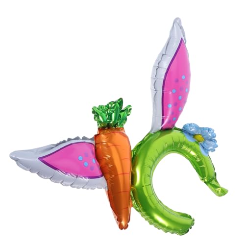 ULTECHNOVO 20 Stück Kaninchen-Ballon-Kopfschmuck Ballon-Stirnband Hasenohren Haarband Tier Kopfband Ostern Feier Zubehör Kaninchen Kopfbedeckung Osterparty-Stirnband Aluminiumfolie Green von ULTECHNOVO