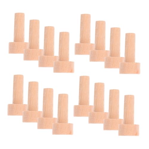 ULTECHNOVO 20 Stück Teiliges Mini Holz dübel aus Massivem Unlackiertem Holz Förmigem Rundkopf für DIY Bastelprojekte Holzarbeiten Zugrad befestigung und Filigrane Dekorationen von ULTECHNOVO