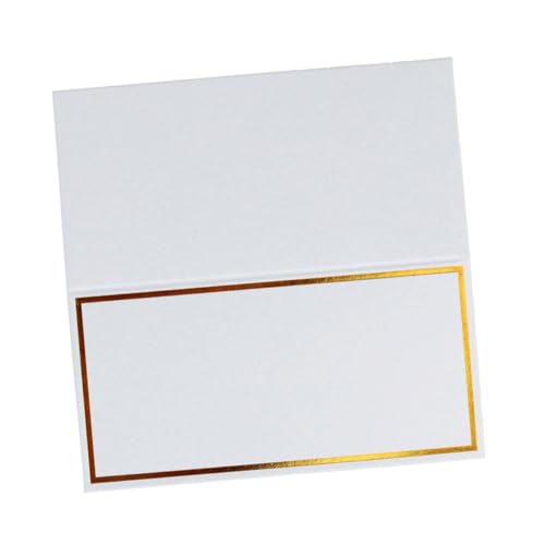 ULTECHNOVO 20 Stück Teiliges Stereoskopische Tischkarten mit Heißgeprägtem Rand in Perlmuttweiß und Gold Edle Namenskarten für Hochzeit Party und Festliche Tischdekoration Geeignet für von ULTECHNOVO