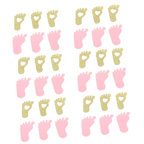 ULTECHNOVO 200 Stück Shower Konfetti Fußabdruck Papierstreusel Gold Partydekoration für Babyparty Tischdeko Geburtstag Feier Streudeko für Festliche Anlässe von ULTECHNOVO