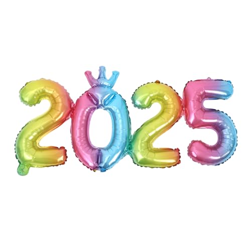 ULTECHNOVO 2025 Aluminiumfolienballon Frohes Neues Jahr Dekorationen Neujahrsdekorationen Frohes Neues Jahr Ballons Neujahrsdekorationen Ballonzahlenballons Abschlussfeierdekorationen von ULTECHNOVO