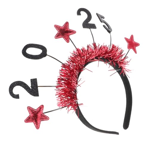 ULTECHNOVO 2025 Stirnband und Kopfbedeckung für das neue Jahr Plüsch Stirnbänder für die Silvesterparty Kopfschmuck für das neue Jahr Party Stirnbänder Erwachsene Stoff rot ULTECHNOVO 2025 Stirnband und Kopfbedeckung für das neue Jahr Plüsch Stirnbänder für die Silvesterparty Kopfschmuck für das neue Jahr Party Stirnbänder Erwachsene Stoff rot von ULTECHNOVO