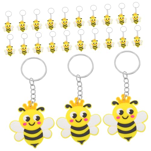 ULTECHNOVO 24 Stück Bienen Schlüsselanhänger Bienen Charm Accessoire Schlüsselanhänger Schlüsselanhänger Für Party Kindergeburtstag Partygeschenke Bienen Charm Anhänger Bienen von ULTECHNOVO