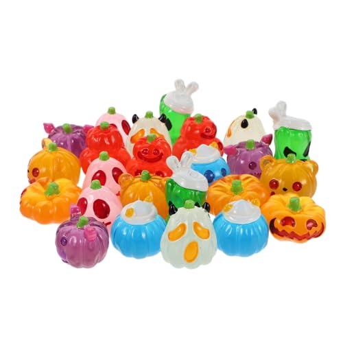 ULTECHNOVO 24 Stück Teiliges Halloween Miniatur mit Leuchtenden Kürbis und Geisterfiguren aus Harz Kleine Halloween Dekorationen für Mikro Landschaften für Tisch Auto und Garten ULTECHNOVO 24 Stück Teiliges Halloween Miniatur mit Leuchtenden Kürbis und Geisterfiguren aus Harz Kleine Halloween Dekorationen für Mikro Landschaften für Tisch Auto und Garten von ULTECHNOVO