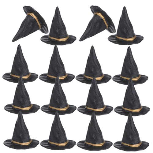 ULTECHNOVO 24stücke Miniatur-hexenhüte Für Puppenhäuser Winzige Halloween-hexenhüte Als Weinflaschenaufsatz Partyhüte Aus Kunststoff Bastelbedarf Für Innendekoration Vielseitig von ULTECHNOVO