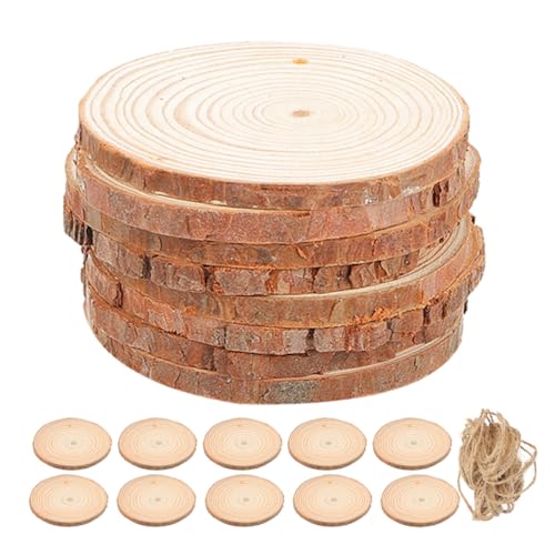 ULTECHNOVO 25 Stück Unbehandelte Runde Holzplatten mit DIY Dekorationsstücke für Kreative Projekte Kindergarten Hochzeiten und Rustikale Tischdeko ULTECHNOVO 25 Stück Unbehandelte Runde Holzplatten mit DIY Dekorationsstücke für Kreative Projekte Kindergarten Hochzeiten und Rustikale Tischdeko von ULTECHNOVO
