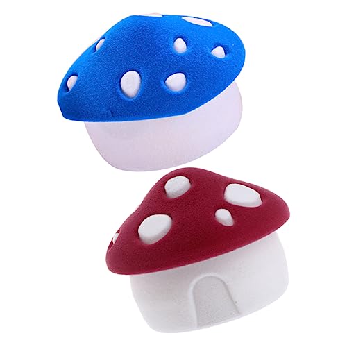 ULTECHNOVO 2Stücke Schmuckschatulle Pilzform Kleine Ringkiste für Verlobungsringe Ohrstecker für Hochzeiten und ULTECHNOVO 2Stücke Schmuckschatulle Pilzform Kleine Ringkiste für Verlobungsringe Ohrstecker für Hochzeiten und von ULTECHNOVO