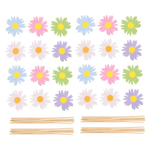 ULTECHNOVO 3 Sätze Blumen Cake Topper Sommerliche Daisy Tortendekoration Für Hochzeiten Geburtstagsfeiern Und Partys Leichte Und Sichere Und Holzmaterialien Für Party Feeling 24 Stück * 3 ULTECHNOVO 3 Sätze Blumen Cake Topper Sommerliche Daisy Tortendekoration Für Hochzeiten Geburtstagsfeiern Und Partys Leichte Und Sichere Und Holzmaterialien Für Party Feeling 24 Stück * 3 von ULTECHNOVO