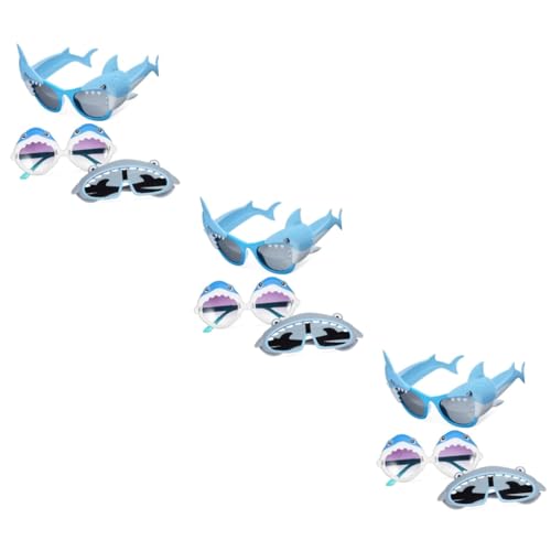 ULTECHNOVO 3 Sätze Hai-brille Hai- Verrückt Zubehör Für Strandpartys Lustige Brille Karikatur Jungs Masse Geformte Neuheit Brille Pvc 3 Paar * 3 von ULTECHNOVO