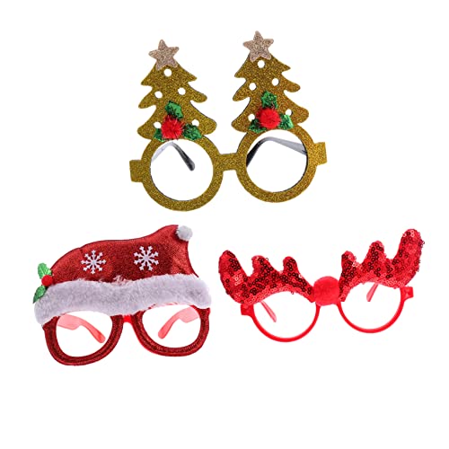 ULTECHNOVO 3 Stück Glitzernde Weihnachtsbrillen Lustige Partybrillen für Erwachsene Leichte Kunststoffrahmen Bunte Weihnachtskostüm Accessoires für Festliche Feiern und Zufällige Farbe ULTECHNOVO 3 Stück Glitzernde Weihnachtsbrillen Lustige Partybrillen für Erwachsene Leichte Kunststoffrahmen Bunte Weihnachtskostüm Accessoires für Festliche Feiern und Zufällige Farbe von ULTECHNOVO