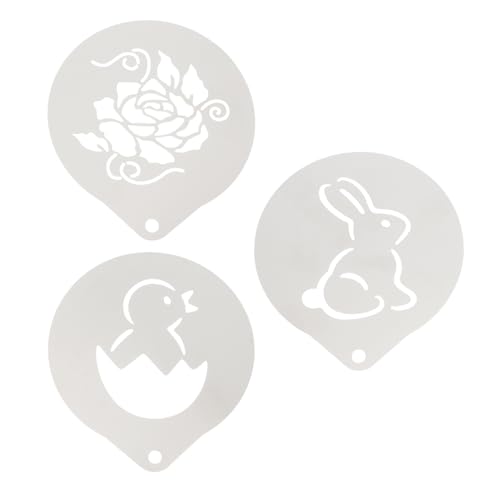 ULTECHNOVO 3 Stück Kaffee Schablonen Teilig mit Osterhasen Langlebig und Rostfrei für Cappuccino Latte und Kuchen Dekoration Vielseitig Einsetzbar für Desserts und Backzubehör ULTECHNOVO 3 Stück Kaffee Schablonen Teilig mit Osterhasen Langlebig und Rostfrei für Cappuccino Latte und Kuchen Dekoration Vielseitig Einsetzbar für Desserts und Backzubehör von ULTECHNOVO