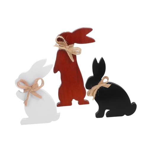 ULTECHNOVO 3 Stück Teiliges Rustikales Holz Ostern Hase Figur Vintage Tischdekoration für Festliche Anlässe und Heimdekoration Ostergeschenk für Freunde ULTECHNOVO 3 Stück Teiliges Rustikales Holz Ostern Hase Figur Vintage Tischdekoration für Festliche Anlässe und Heimdekoration Ostergeschenk für Freunde von ULTECHNOVO