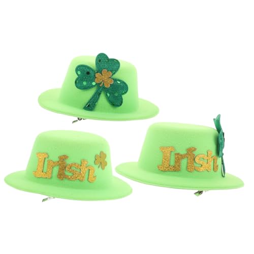 ULTECHNOVO 3 Stück grüner Partyhut Urlaubshaarspange für Frauen Shamrock -Haarclip Haarschmuck für Frauen Haarschmuck für Damen Thema Haarzubehör Hüte für Damen modisch elegant Stoff Hellgrün ULTECHNOVO 3 Stück grüner Partyhut Urlaubshaarspange für Frauen Shamrock -Haarclip Haarschmuck für Frauen Haarschmuck für Damen Thema Haarzubehör Hüte für Damen modisch elegant Stoff Hellgrün von ULTECHNOVO