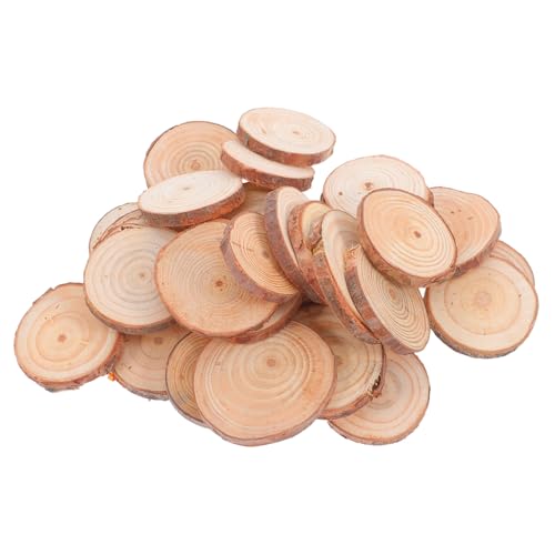 ULTECHNOVO 30 Stück dekorative Holzspäne Holzscheite zur Dekoration unfertige Holzscheiben leere Holzscheiben Holzrindenscheiben Holzscheiben zum Basteln Holzplatten Unbemaltte Holzscheiben von ULTECHNOVO
