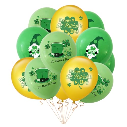 ULTECHNOVO 30 Teiliger Ballonanzug Konfetti Ballon Ballons Für Ballongirlanden Set Grüner Ballon Kleeblatt Ballons Blumengirlande Zur Dekoration St Patrick'S Day Emulsion von ULTECHNOVO