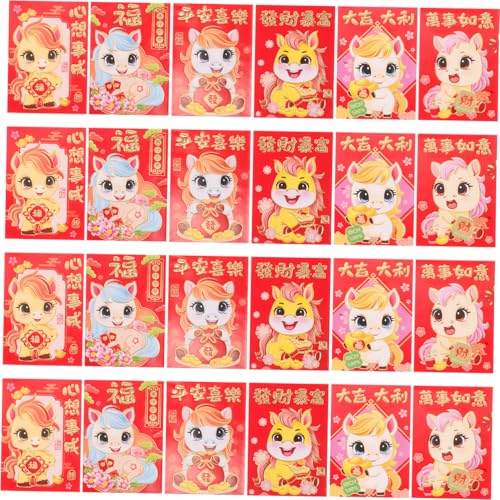 ULTECHNOVO 300 Stück Jahr Des Pferdes Rote Umschläge Chinesische Neujahrs Hongbao mit Geprägtem Pferdedesign Glücksgeldumschläge für Lunarfest Hochzeit Geburtstag Festliche Familienfeier ULTECHNOVO 300 Stück Jahr Des Pferdes Rote Umschläge Chinesische Neujahrs Hongbao mit Geprägtem Pferdedesign Glücksgeldumschläge für Lunarfest Hochzeit Geburtstag Festliche Familienfeier von ULTECHNOVO