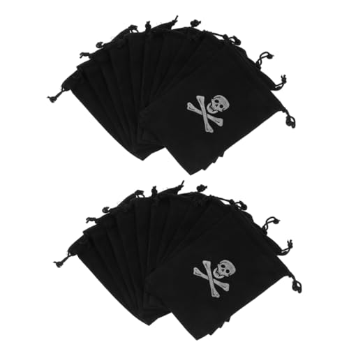 ULTECHNOVO 30Stücke Piraten Süßigkeitstaschen mit Kordelzug Kreative Halloween Geschenktüten aus Stabilem Material für Kindergeburtstagsfeiern und Piratenpartys mit Goldenen Münzen ULTECHNOVO 30Stücke Piraten Süßigkeitstaschen mit Kordelzug Kreative Halloween Geschenktüten aus Stabilem Material für Kindergeburtstagsfeiern und Piratenpartys mit Goldenen Münzen von ULTECHNOVO